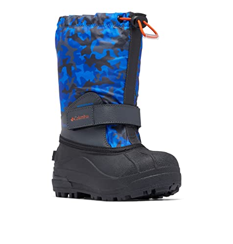 Columbia Boys Powderbug Forty Print Snow Boot, Shark/Tangy Orange, 6 Big Kid Us #TOP5