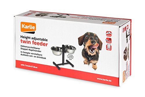 Karlie Napfständer mit Edelstahlnäpfen ø: 13 cm 2 x 380 ml