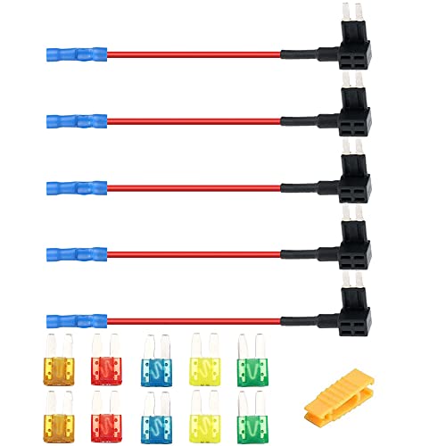 Image of ETOPARS 5Pcs Adding A Circuit Fuse Tap 12V 24V Micro 2 Add A Circuit Fuse Adapter Holder Blade Fuse Plug Socket Puller Car 5A 10A 15A 20A 30A Fuse