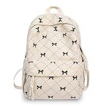 【Premium Fabric】This travel backpack is made of premium corduroy and polyester fabric, which is soft, delicate and highly durable. The fabric is sturdy and resistant to deformation, suitable for girls' long-term daily use. 【Cute Appearance】This schoo...