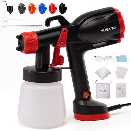 HVLP Paint Sprayer - Ultra Lightweight & Low Spray Paint Gun with 5 Nozzles & 3 Patterns for Furniture - image 1