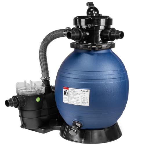 XtremepowerUS 12 Sand Filter Pump System Filter Tank 10,000 Gal Above Ground Pool Pressure Gauge 0.75 HP Pool Pump Set