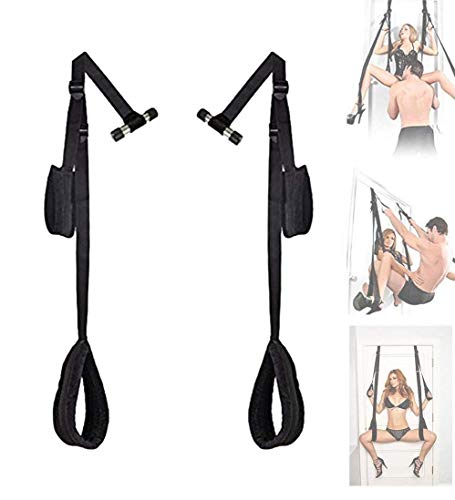 ONLYTEK Adjustable Door Swing for Women Men, Comfortable Straps Set, Black (Swing)