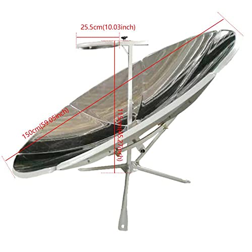 1800W Concentrating Solar Cooker Solar Cooker Sun Oven Outdoor Oven 1.5m Diameter Parabolic Focal Spot Temperature 700-1000°C Carbon Steel Plate and Magnesia Reflector Panel\'s - Thumbnail 2