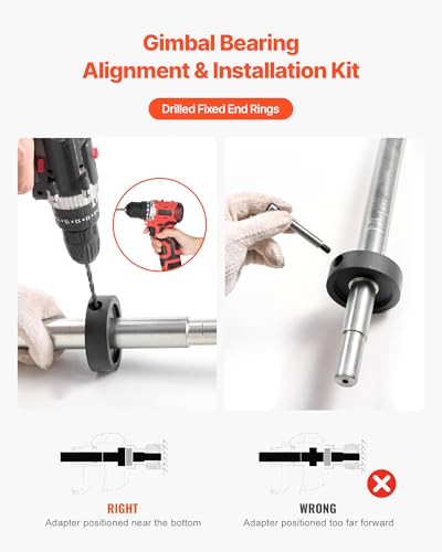 Image of VEVOR Mercruiser Alignment Tool & Gimbal Bearing Puller Set, Compatible with Mercruisers, Engine Alignment Tool, Bearing Puller Seal Bellow Expander Tools Easy-to-Use (silver)