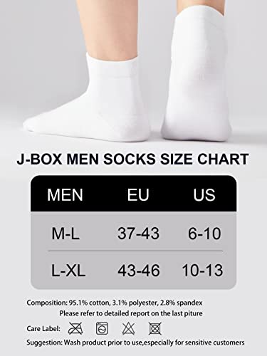 J-Box 8 Packs Cotton Socks For Men Low Cut Breathable Multipairs Running For Men Ankle Socks #TOP5
