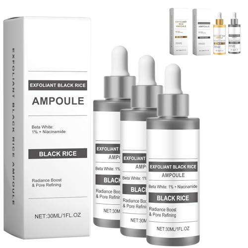 Ampoule de rice exfoliante visage et dissolvant peaux mortes