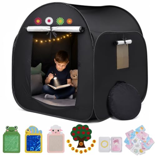 Sensory Tent Blackout Tent for Kids Calm Down Corner Pop-Up Den