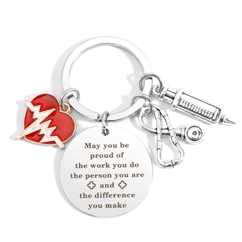 Nurses Week Gifts Appreciation Nurses Day Graduation Christmas Nurse Gifts for Women Men Nurse Practitioner School Nursing Student Paramedic Medical Assistant Dental Assistant Keychain Accessories