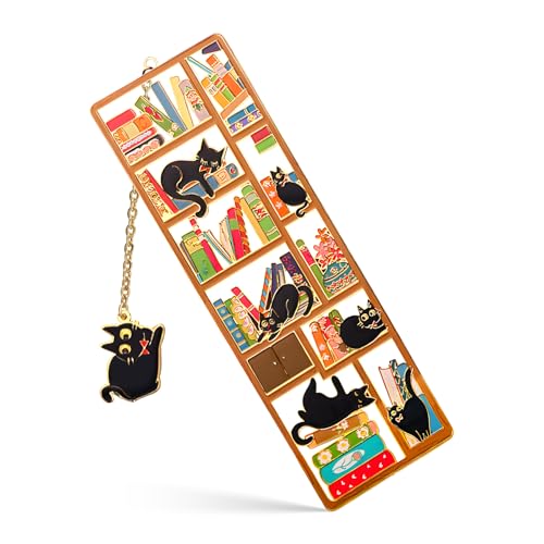 Metal Cat Bookmark for Book Lovers, Bookmark with Cat Pendant, Cute Metal Book Marks, Personalised Book Accessories, Gifts for Women, Book Lovers, Teachers Metal Cat Bookmark for Book Lovers, Bookmark with Cat Pendant, Cute Metal Book Marks, Personalised Book Accessories, Gifts for Women, Book Lovers, Teachers