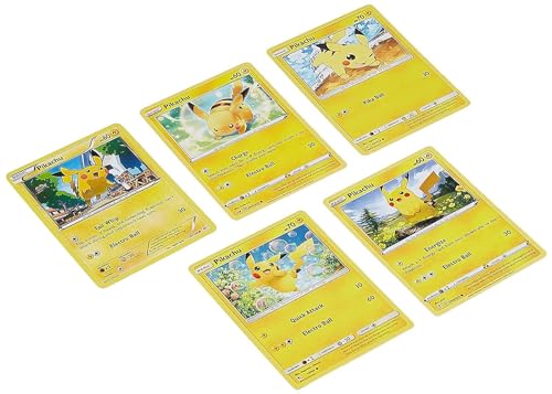 5 Assorted Pikachu Pokemon Cards