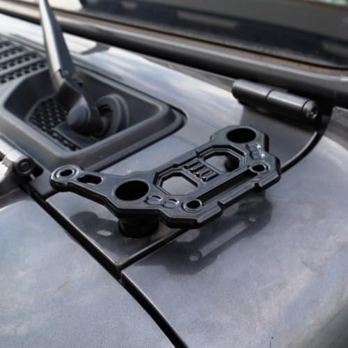 Image of JL Dual Light Bar Mount Brackets CNC A-Pillar Offroad LED Hood Pod Fog Lamp Mounting Stand Ditch Light Cowl Holder,2PCS Black Aluminum Alloy Mounts for Wrangler JL JLU 4xe Gladiator JT Accessories