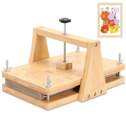 Gugxiom Blumenpresse-Set 27 5 cm x 17 5 cm große Blumenpresse aus Holz gleichmäßiger Druck DIY-Kunstpresseset zum Herstellen von getrockneten Blumen/Pflanzen für Pflanzen- und Bastelfreunde