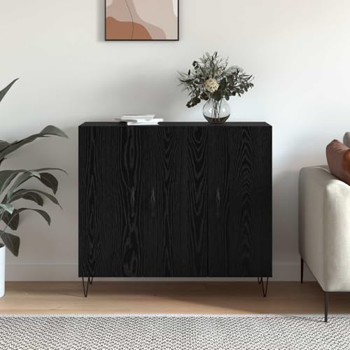 Aparador de madera negro de 3 puertas para solucionar la falta de espacio en pasillo 5