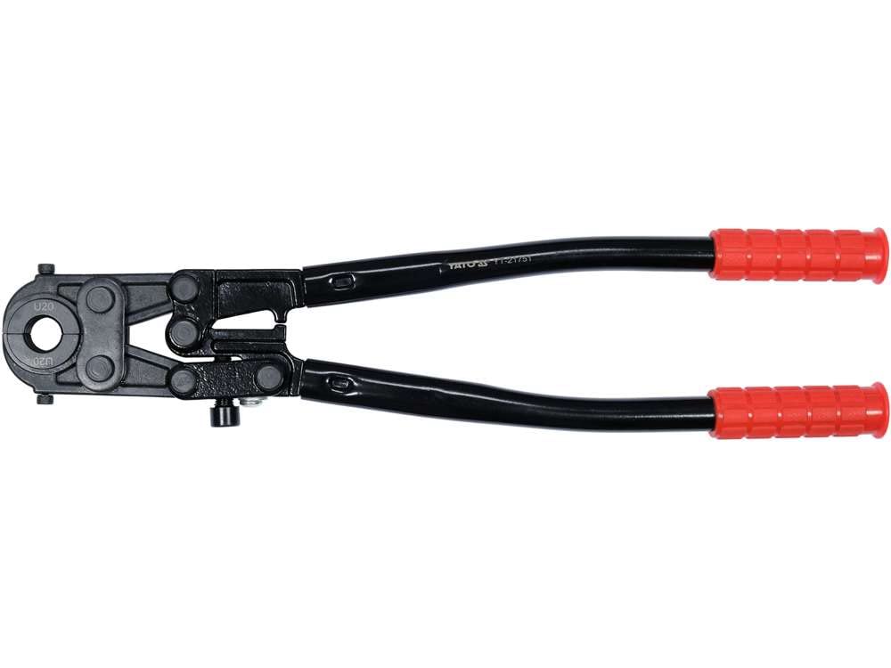YATO Alicates de prensado de tubos profesionales de 4 piezas, para tubos compuestos PE RT PEX Al PEX PEX-AI-PEX Aluminio, 16-26 mm, contorno en U, ali