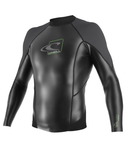 O'Neill Wetsuits Hyperfreak RG8 Glide Long Sleeve Crew (Black/Smoke, XX-Large)