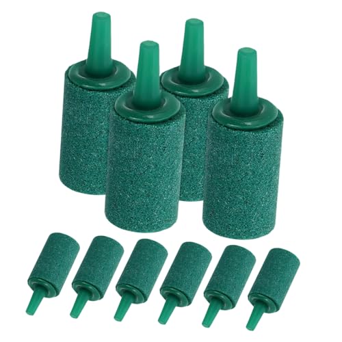 TOGEVAL 水槽用バブル酸素化 10個入り グリーンシリンダーバブラー エアストーン 酸素化エアレーター 水槽用