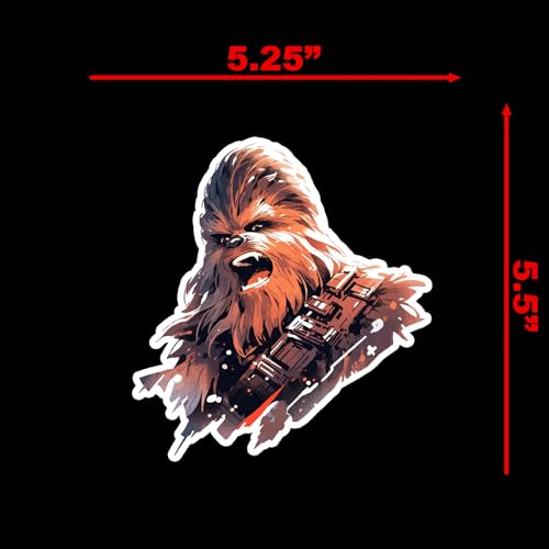 Image of SW Wookie Chewbacca Sticker Decal Notebook Car Laptop 5.5 inchx5.25 inch (Color)