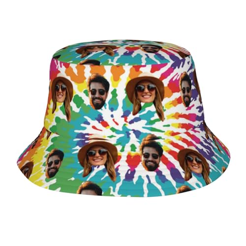 ROHBVMN Gorras Personalizadas -Sombrero de Pescador Personalizada,Gorras para el Sol Personalizable - tu Gorra con Foto/Logo/Texto |Gorra Cubo Pescador Playa de Arena Hombres y Mujeres