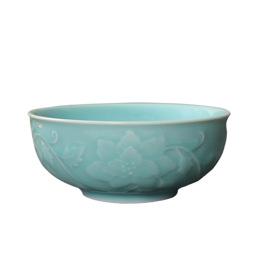 XYIANG Soup Bowl Ceramic Noodle Bowl Household Rice Bowl Ramen Bowl Thickened Soup Bowl Deep Bowls (2 One Size)