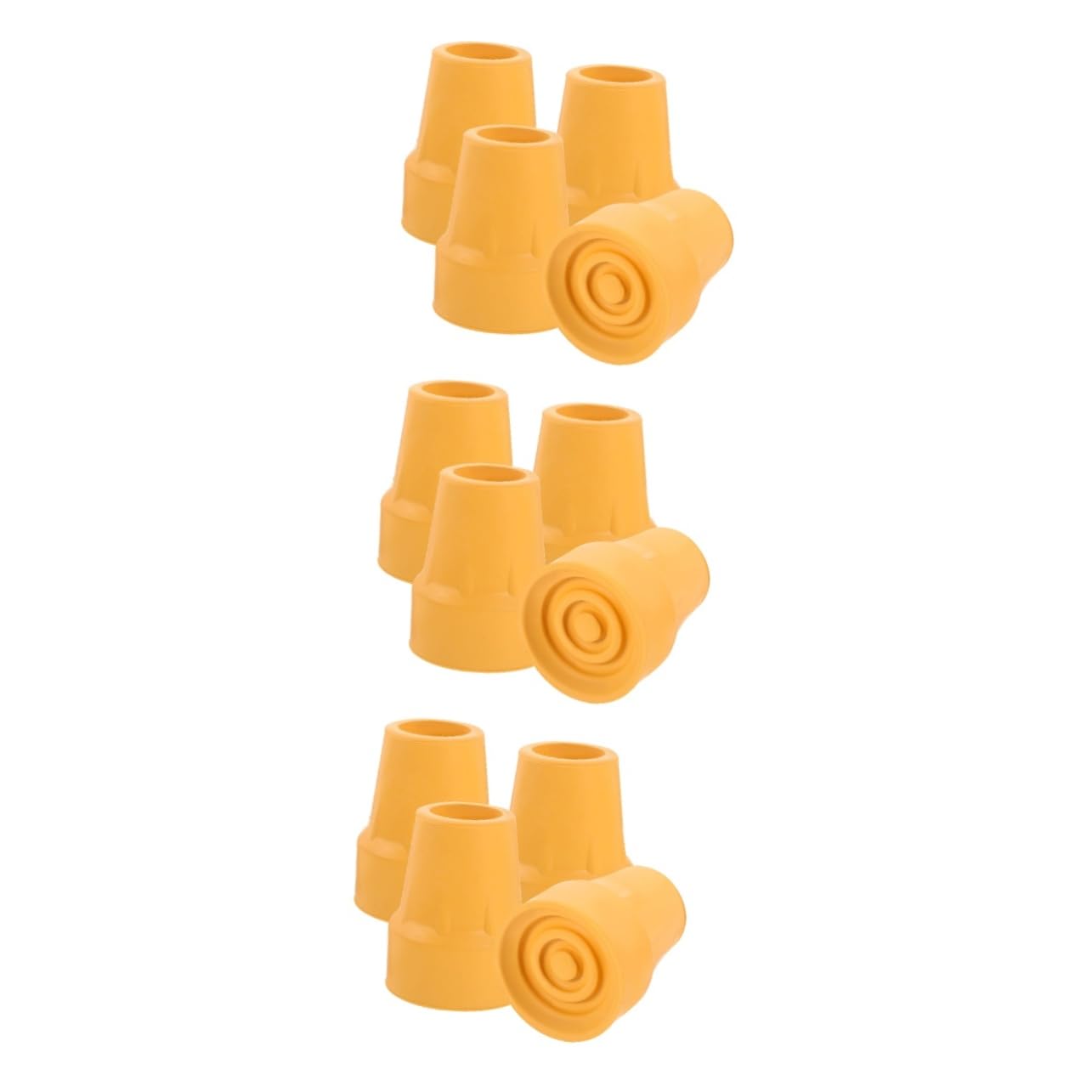 BESTYASH 3 Ensembles De Pointes De Bâtons De Marche Coussinets Anti Pour Chaussures Poignée Pied Tampon Marcher De Marche Remplacement Caoutchouc Jaune 4 Pièces * 3