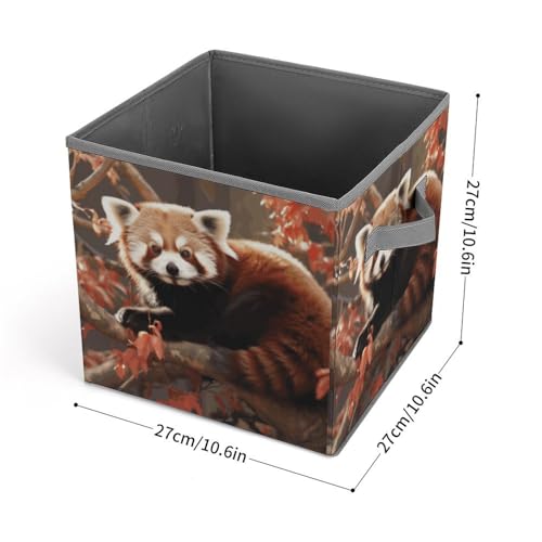 Panier de rangement pliable panda rouge contre le desordre - 3