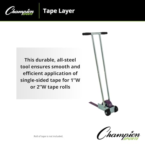 Image of Champion Sports Floor Marking Tape Layer - Uses Single Sided Tape 1 inch and 2 inchWide - Schools, Gyms, Restaurants