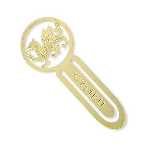 Gold Plated Welsh Dragon Bookmark Cover