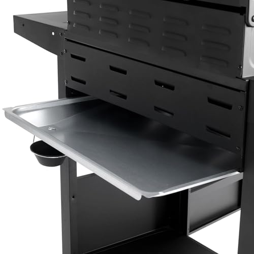 TAINO RED 4+1 Gasgrill Grillwagen BBQ Edelstahl-Brenner Gas-Grill 4 Brenner Seitenkocher Schwarz