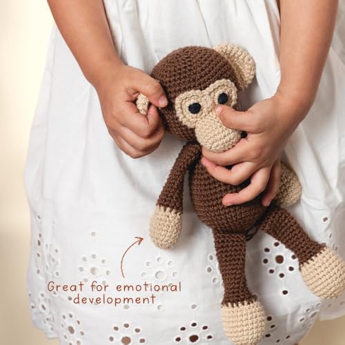 Image of Newborn Gift Set | Crochet Toy, Rattle, Neem Wood Teether & Muslin Swaddle Combo | Gifting Toy for Babies | 100% Muslin swaddlecloth | 3 Months+ (MAAKAD Toy & Rattle & Teether with Swaddle)