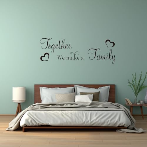 Vinilo Decorativo de Frase para Pared "Juntos Hacemos una Familia" miniatura 5