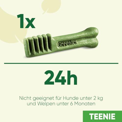 GREENIES Zahnsticks für sehr kleine Hunde von 2 bis 7 kg – 258 Kaustäbchen (6 x 340 g) – Leckerli Zertifiziert von Tierärzten für die Mundhygiene bei Hunden, frischem Atem