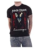 Alice Cooper T Shirt Paranormal Splatter Logo Official Mens Black Size M