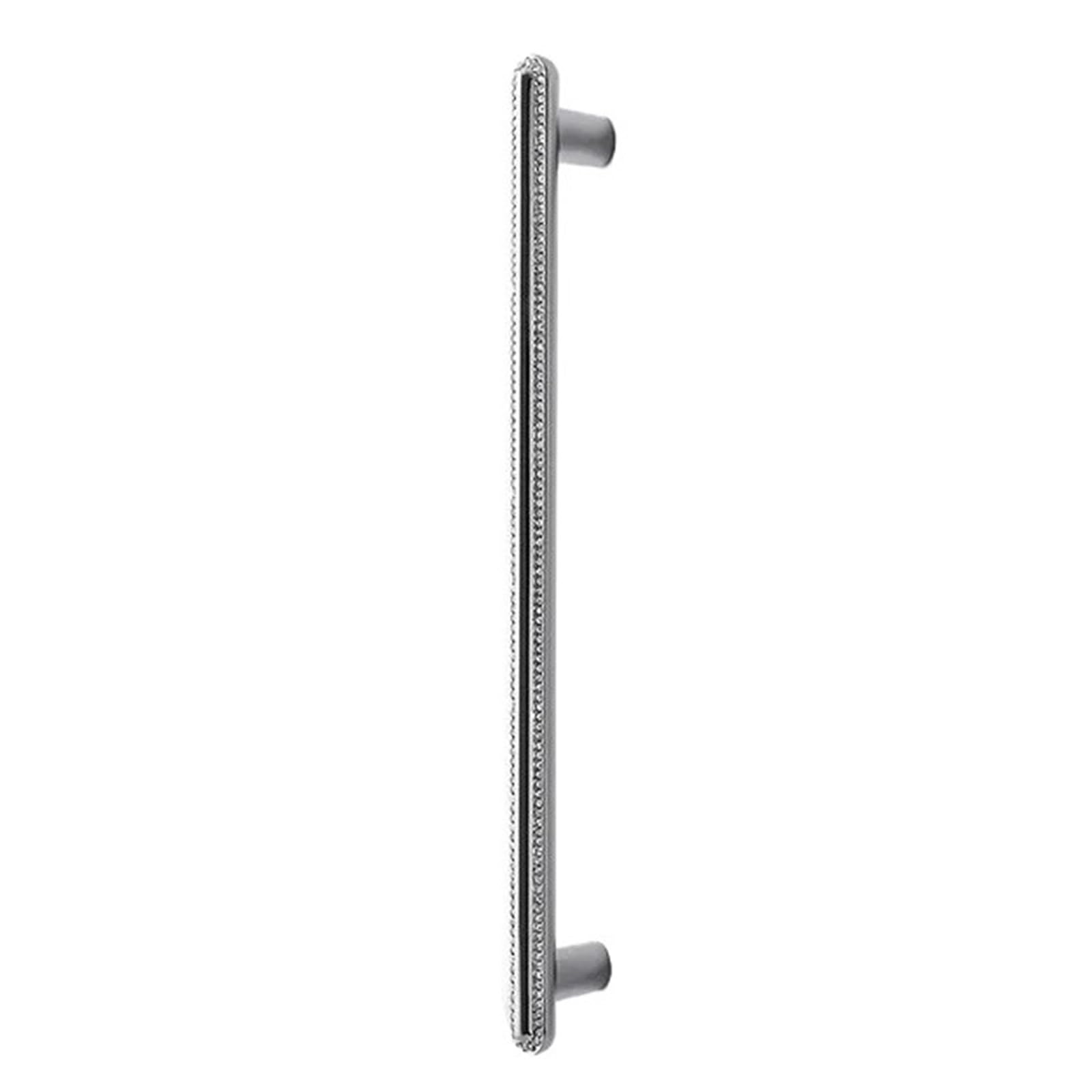 4 maniglie for ante di mobili, in cristallo, in lega zinco for armadietti da cucina, pomelli for cassetti Per Mobili(Silver,96mm)
