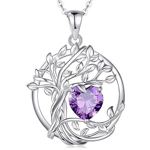 FANCIME Tree of Life Amethyst Necklace Cover