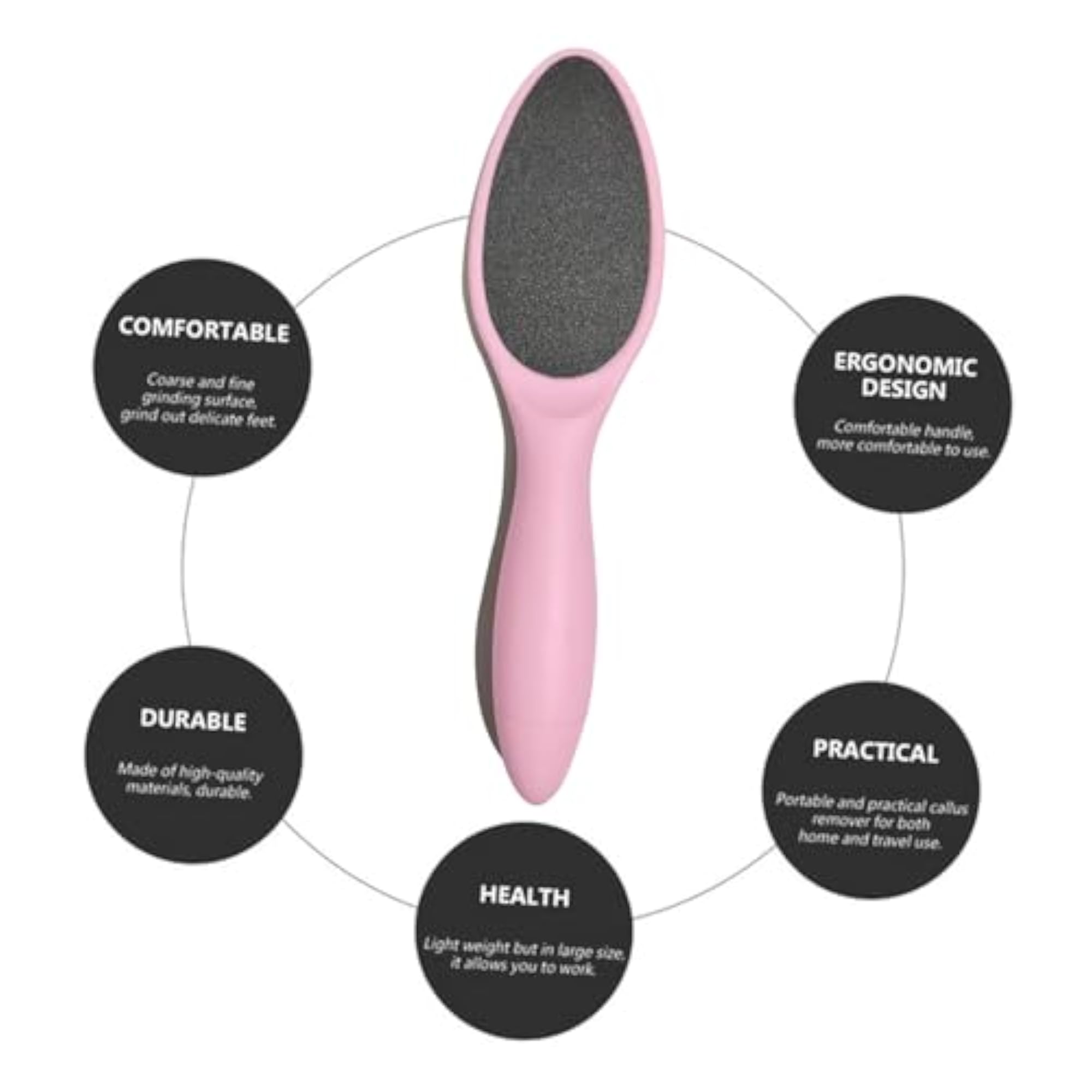 Foot Scrubber Foot File Callus Remover, Pink