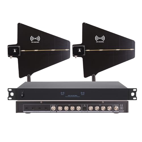 Distribuidor de antena UHF activo con receptores direccionales de alta fidelidad acústica