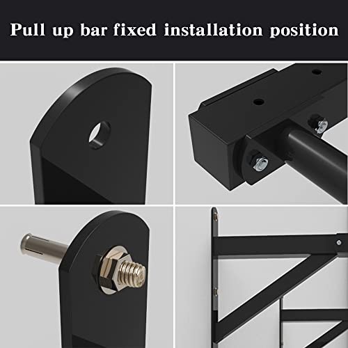 Starbrilliant Wall Mount Pull Up Bar Wall Mounted Body Press Pull Up Bar Gym Chin-Up For Upper Body Workout Power Tower Set Support To 440Lbs #TOP3