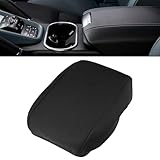 Partuto Center Console Lid Armrest Cover - Car Center Armrest Cover Skin - for Ford Focus 2010-2015 Neoprene Black - 1 Pc