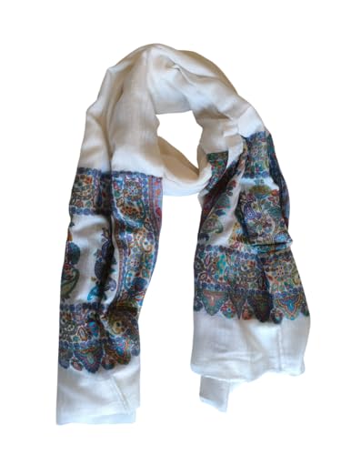 Écharpe pashmina broderie main contre le froid chale cachemire