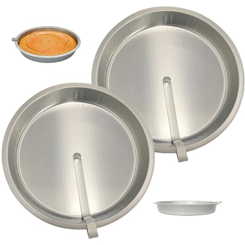 Molde redondo para pasteles de 10 pulgadas 2 piezas de hojalata de fácil liberación con cuchilla giratoria incorporada para hornear