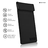 Silent Pocket Faraday Bag Smartphone Sleeve - Leather or Waterproof Nylon - Signal Blocking Device Shielding for iPhone, Samsung Galaxy, most phones for Travel, Privacy, Anti-Hacking - Multiple Colors