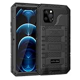 Beasyjoy Waterproof Case for iPhone 12 Pro Max, Full Body Protective Cover with Built-in Screen Prot