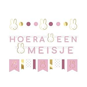 Party Love NL™ Geboorte Versierings Pakket Nijntje Hoera een Meisje (S)