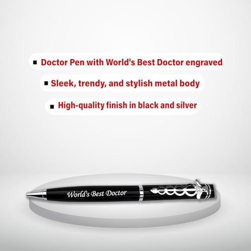 Image of SAVRI Personalized Doctor's Gift Set: Medical Symbol Pen with Pen Stand set | Ideal Gift for Doctors, Surgeons, and Medical Professionals | Perfect for Anniversaries, Birthdays, or Father's Day