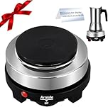 Artilife 500W Small Hot Plate Mini Hot Plate, Christmas Gift, Electric Single Hot Plate,Multi-Function Portable Stove Kitchen Cooktop Electric Heater for Home 110V