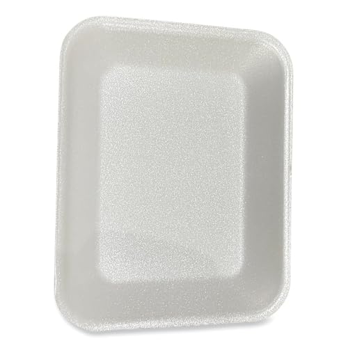 CKF 12SWH, #12S White Foam Meat Trays, Disposable Standard Supermarket Meat Poultry Frozen Food Trays, 250-Piece Bundle