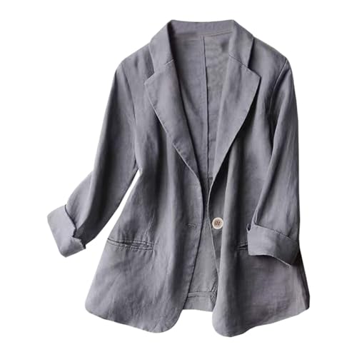3/4 Sleeve Blazer for Women Lightweight Open Front Blazers Casual Work Office Business Suit Jackets Summer Tops