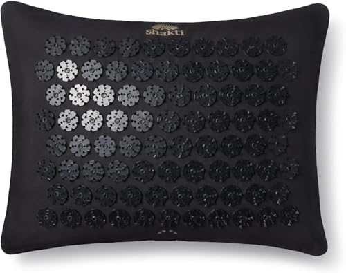 ShaktiMat Premium Acupressure Pillow, Level 3 in Shakti Black, Massage