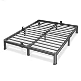 Superay 10 Inch Queen Size Metal Platform Bed Frame with Round Corners, Storage Space Under High Bed Frame-Heavy Duty Steel Slats Support, Noise Free - Easy Assembly - No Box Spring Needed